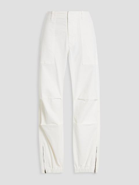 NILI LOTAN Paris cropped stretch-cotton twill tapered pants