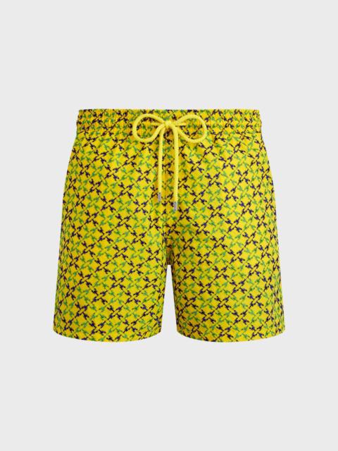 Vilebrequin Men Swim Shorts Embroidered Homard Pixel - Limited Edition