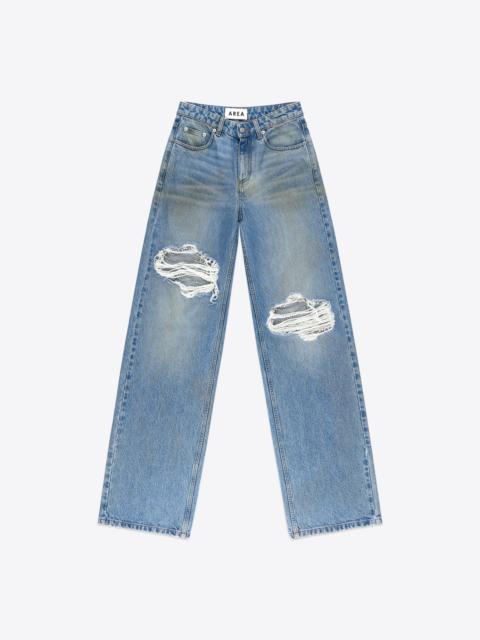 AREA CRYSTAL FRAY RELAXED JEAN