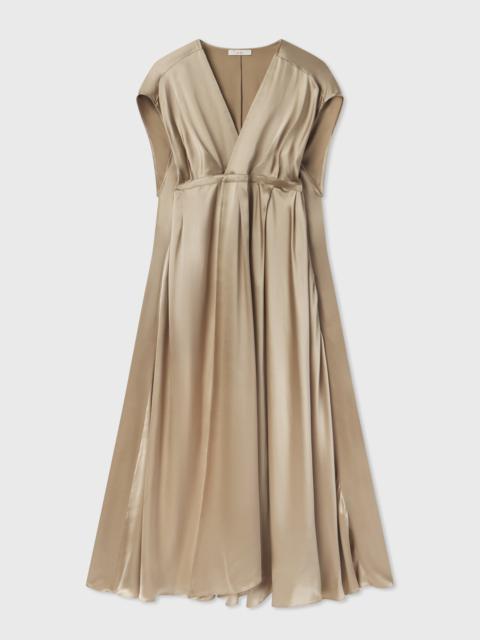 CO Caped Back Dress in Silk Charmeuse