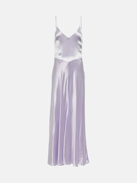 Miu Miu Satin slip midi dress