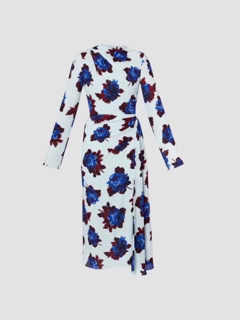 Erdem LONG SLEEVE DRAPED MIDI DRESS