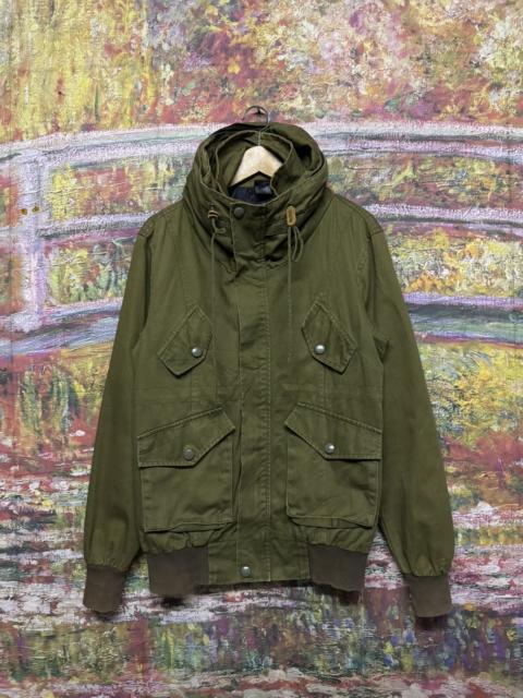 NUMBER (N)INE Number (N)ine Olive Green Hooded Bomber Jacket
