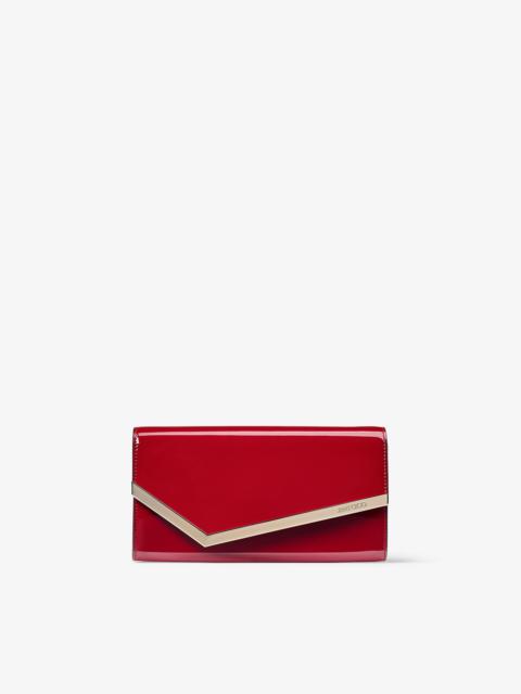 JIMMY CHOO Emmie
Ruby Red Patent Leather Clutch Bag