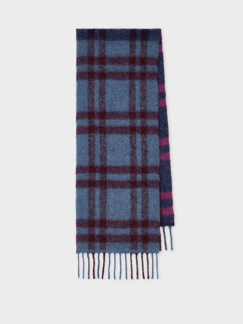 Paul Smith Women's Blue Check Scarf