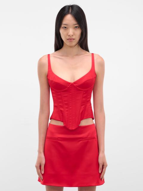 ANNA OCTOBER Red Boned Corset Top