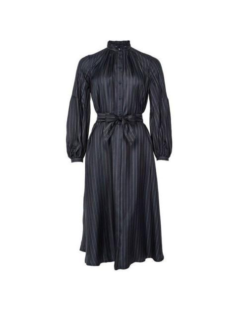 Max Mara MAX MARA Espolso Striped Blue Silk Dress New & Authentic (Wo