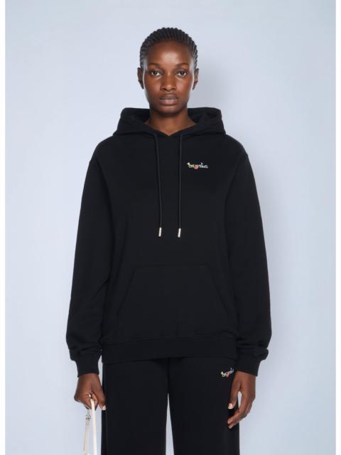 Off-White Off-White Women Arrow Glass Flower Logo Hooded Sweatshirt