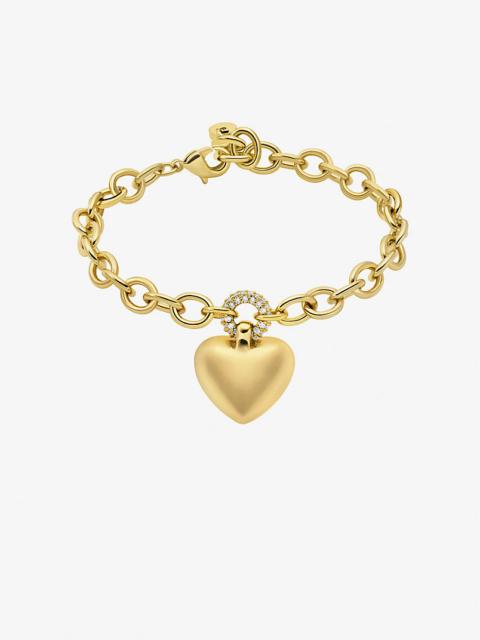 MICHAEL KORS Pavé Puffy Heart Pendant Bracelet