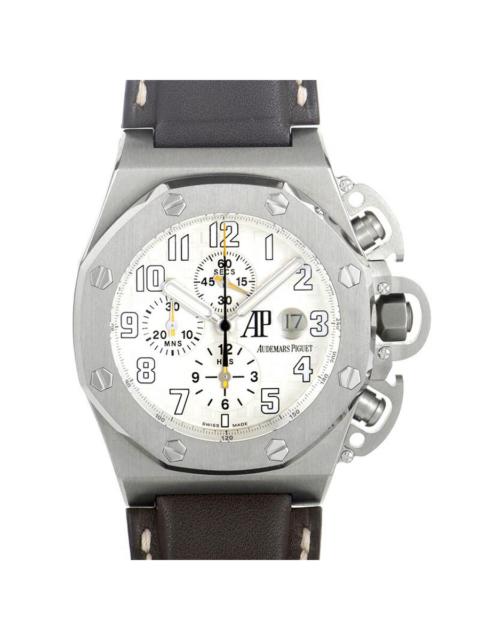 Audemars Piguet Audemars Piguet Royal Oak Offshore Silver Dial Leather Men's Watch 25863TI.0.A080CU.01