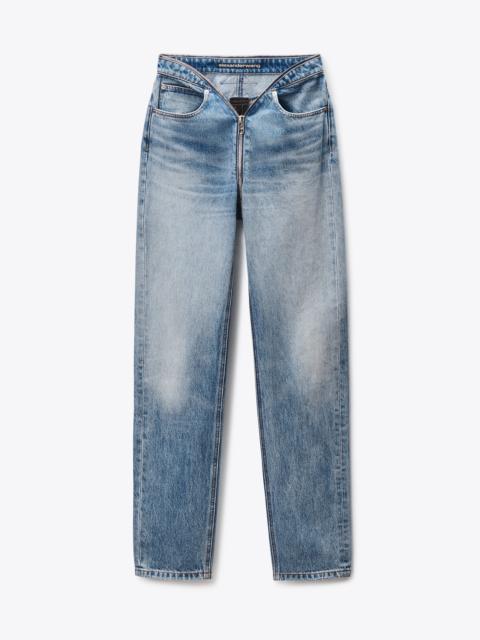 Alexander Wang Zip Waistband Dipped V Jean