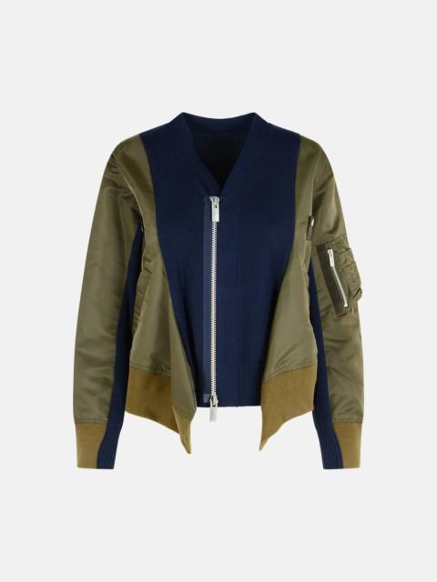 GREEN COTTON BLEND JACKET
