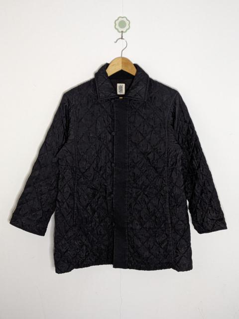 Issey Miyake HaaT Womens Quilted Jacket Black Nylon Japan