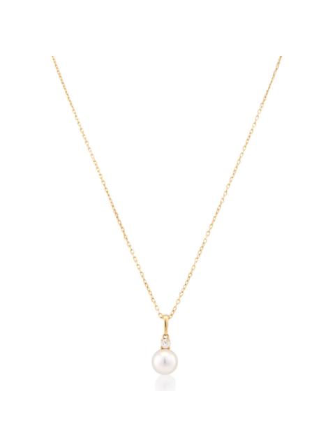 MIKIMOTO Mikimoto 8-8.5mm Akoya Cultured Pearl 0.10ct of Diamonds 18K Yellow Gold - PPS802DK