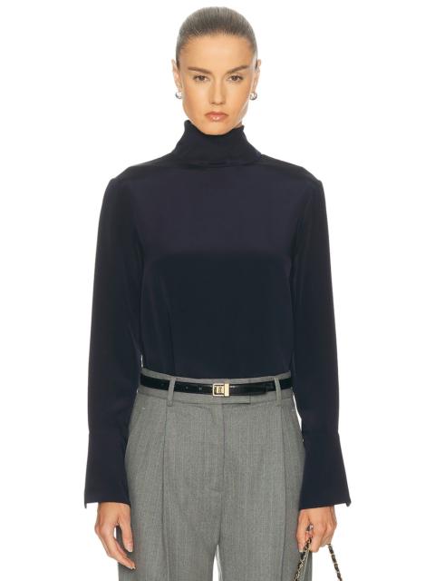 RENGGLI Silk Turtleneck Top
