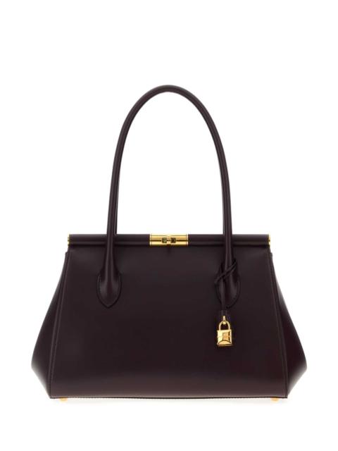 Dolce & Gabbana Dolce & Gabbana Women Aubergine Leather Everyday Marlene Shoulder Bag