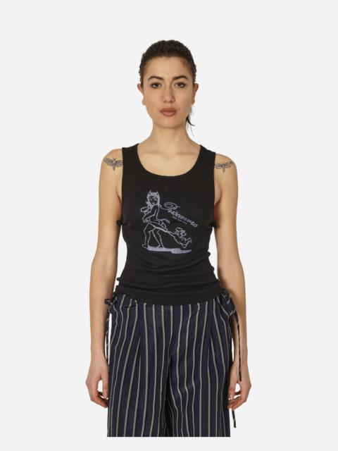 PRISCAVera Bedazzle Devil Knot Tank Top Black