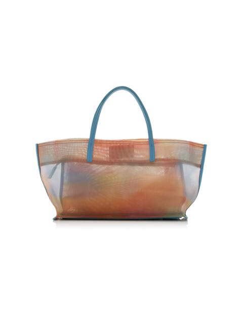 STAUD Christos Mini Printed-Mesh Tote Bag multi