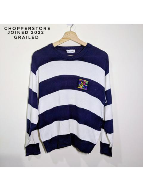 Other Designers Japanese Brand - Vintage Florida Embroidery Logo Stripe Knitwear Jumper