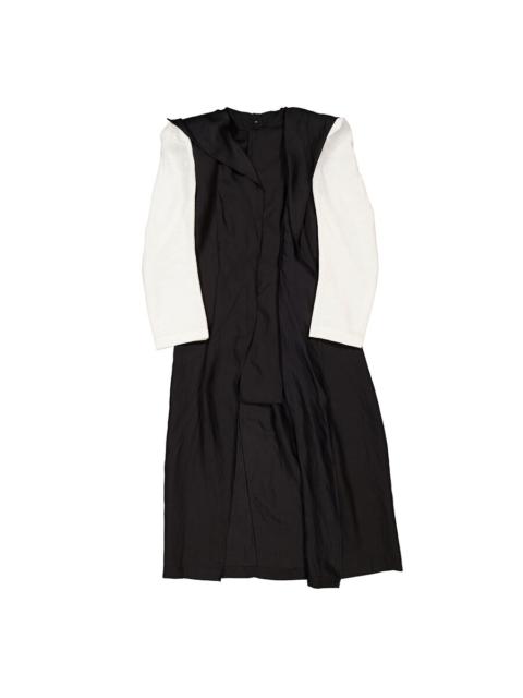 Yohji Yamamoto Yohji Yamamoto Black Button Detail Long-Sleeve Dress, Brand Size 1 (X-Small)