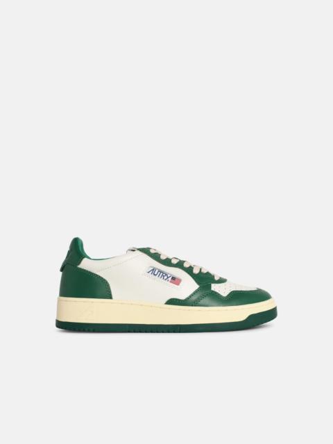 AUTRY GREEN AND WHITE LEATHER MEDALIST SNEAKERS