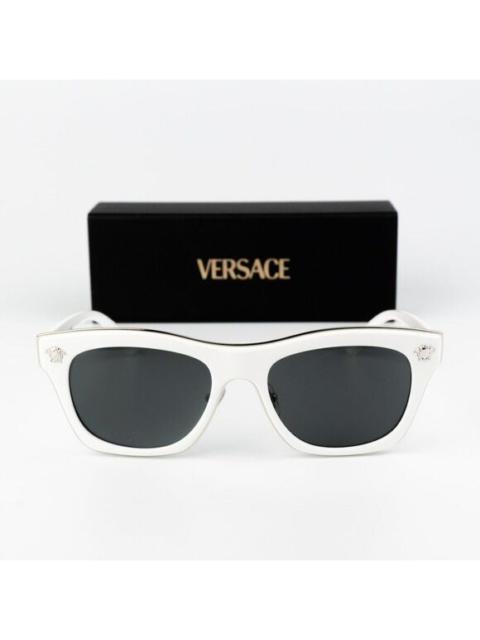 VERSACE NEW Versace VE2272 314/87 White Dark Grey Square Women Sunglasses