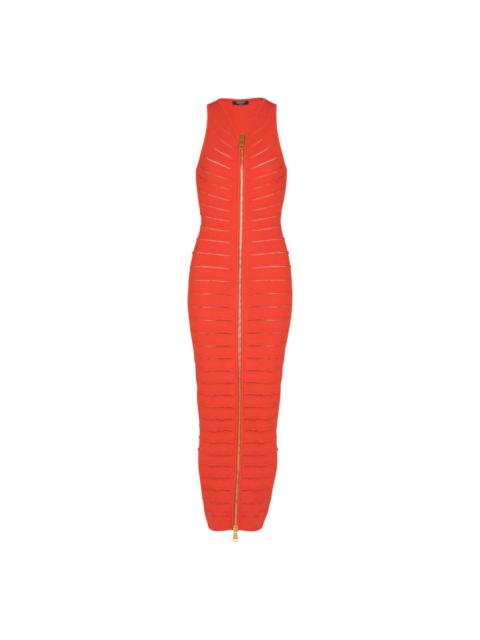 Balmain zip-front knitted maxi dress