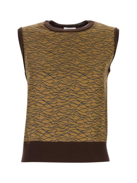 FERRAGAMO Salvatore Ferragamo Women Printed Silk And Wool Vest