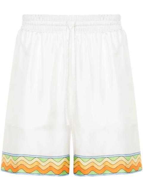 CASABLANCA Casablanca Men Drawstring Silk Shorts