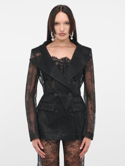 NINA RICCI Lace Double-Breasted Blazer