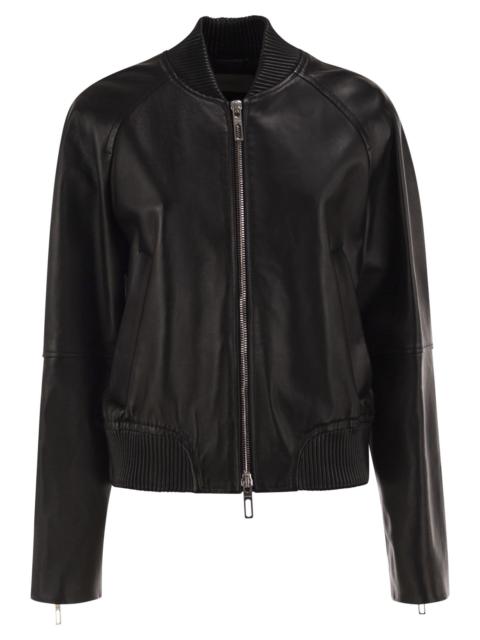 Sportmax Sportmax Women Spxamour - Lambskin Leather Bomber Jacket