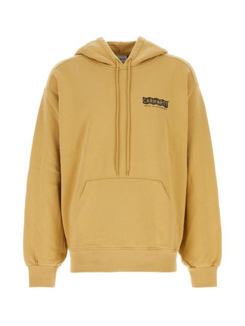 Carhartt Mustard cotton Hooded Stamp Sweat