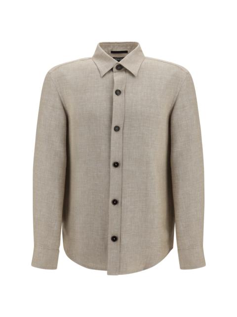 ZEGNA Zegna Crossover Overshirt Linen Wool Silk Blend 054