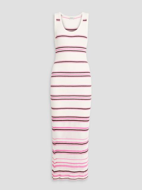 SIMKHAI Mariana striped waffle-knit maxi dress