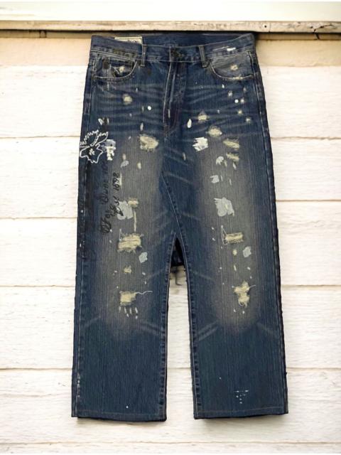 Other Designers Le Grande Bleu (L.G.B.) - Abercrombie & Fitch Denim Jeans Distressed Dirty Boot Cut g'