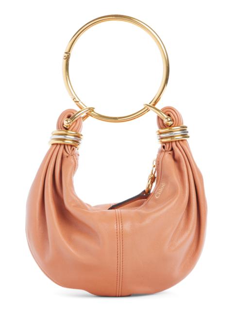 Chloé Chloé Mini Bracelet Leather Hobo Bag in Wooden Orange at Nordstrom