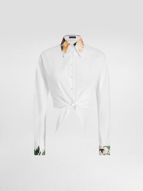 Dolce & Gabbana Bouquet-print poplin shirt
