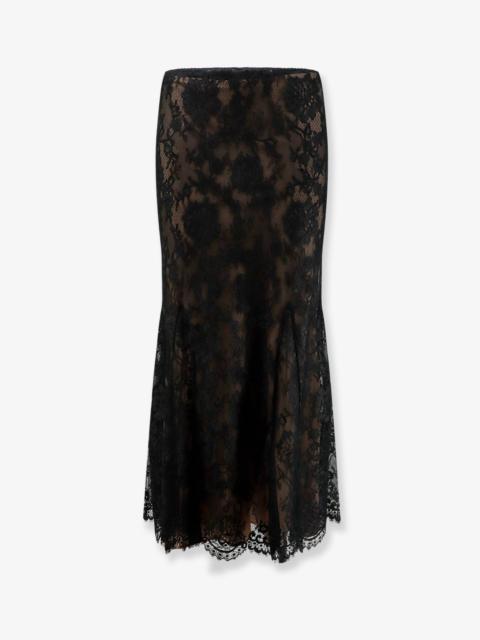 self-portrait Self-Portrait Lace Midi Skirt Black