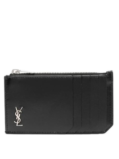 SAINT LAURENT Saint Laurent Tiny Cassandre Leather Card Case