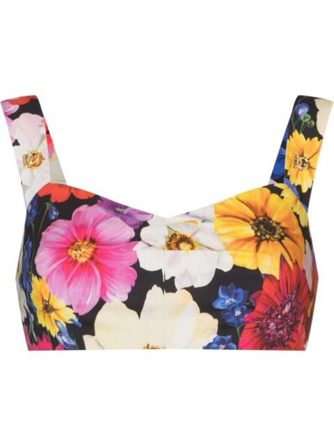 Dolce & Gabbana floral-print cropped top