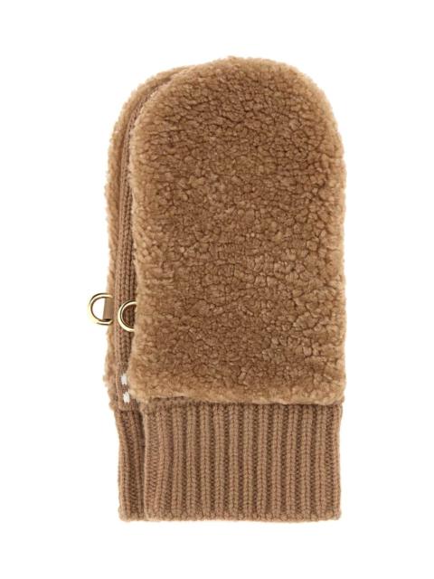 Miu Miu Camel Wool Blend Gloves