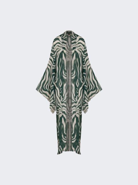 Johanna Ortiz Amazon Kimono Green And Ecru