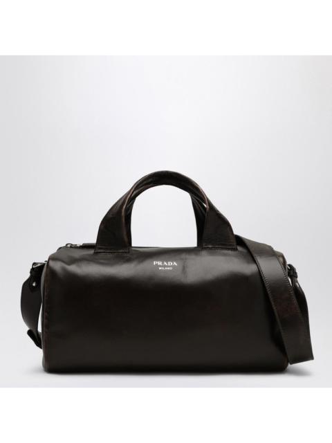 Prada Small Brown Leather Travel Bag Men