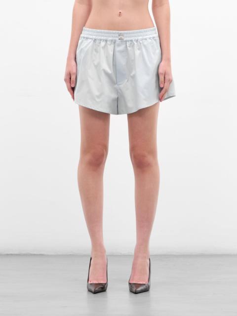 MM6 Maison Margiela Blue Cotton Poplin Elasticated Shorts
