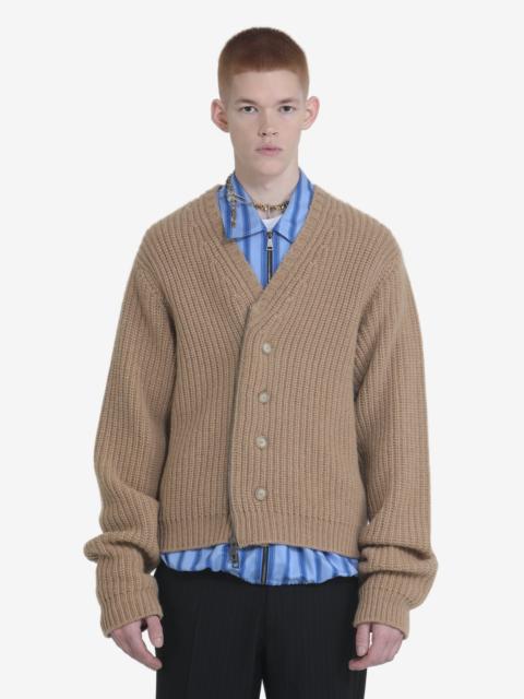 N°21 V-NECK SWEATER WITH BUTTONS AND ZIP