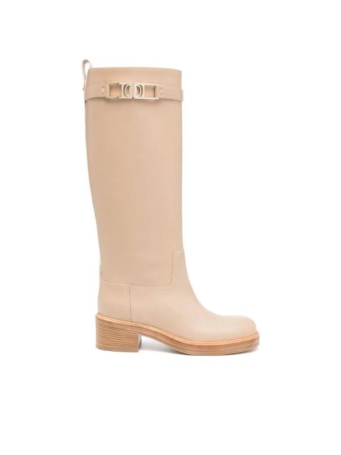 FERRAGAMO Ferragamo Ornament Square Gancini Boots