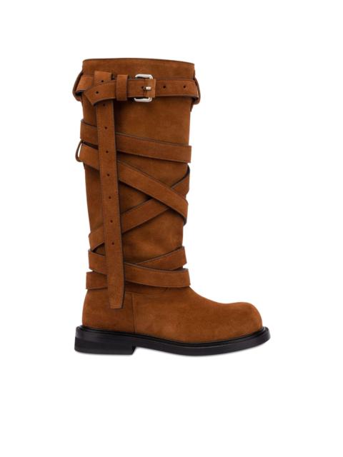 suede biker boots