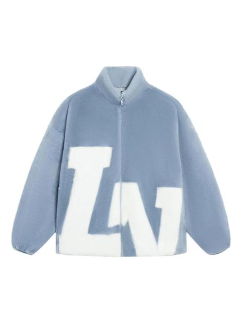 Li-Ning Li-Ning Big Logo Polar Fleece Jacket 'Sky Blue' AFDSD61-4