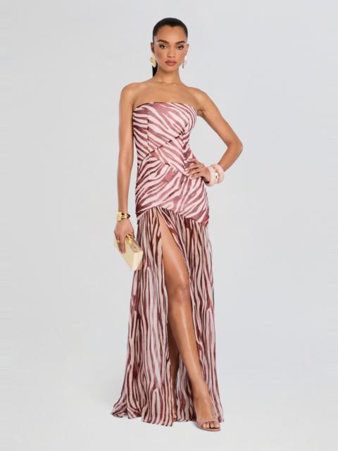 RETROFÊTE NICOLE SILK CHIFFON DRESS