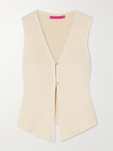 The Elder Statesman Nora Knitted Cotton Vest